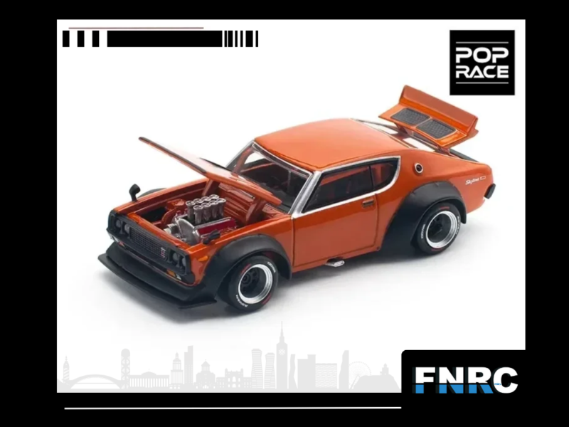 S34-01 絕版品 拓意POPRACE 1/64 SKYLINE GTR V8 DRIFT