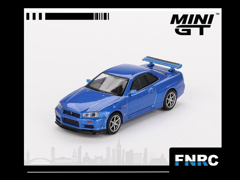 MINI GT #759 Nissan Skyline GT-R R34 V-Spec Bayside Blue