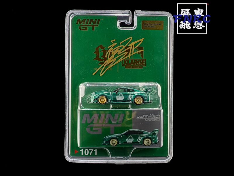 MINI GT x LBWK親簽版 x X-LARGE Nissan LB-Silhouette 35GT-RR Green Japan Exclusive 綠背金輪無衣 MINI GT x LBWK親簽版 x X-LARGE Nissan LB-Silhouette 35GT-RR Green Japan Exclusive 綠背金輪無衣