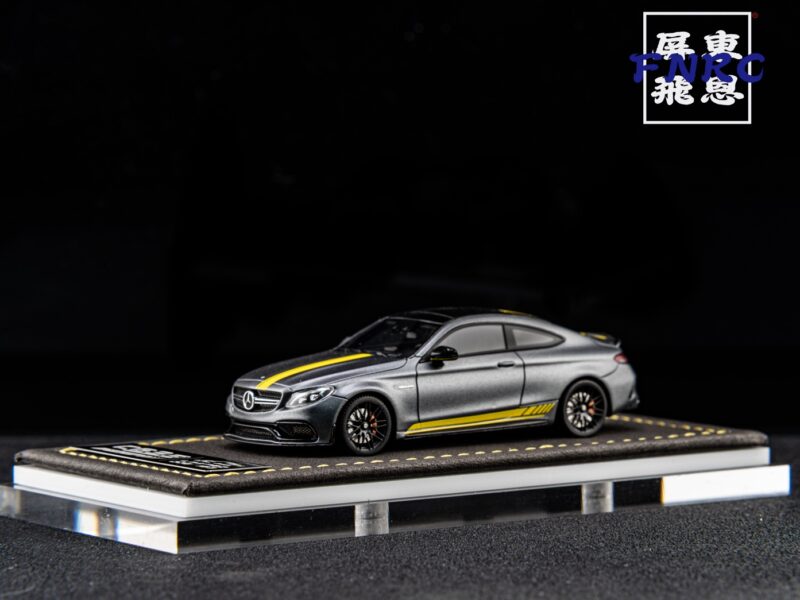 車廊 W205 C63S Coupe 樹酯模型 啞光灰黃拉花