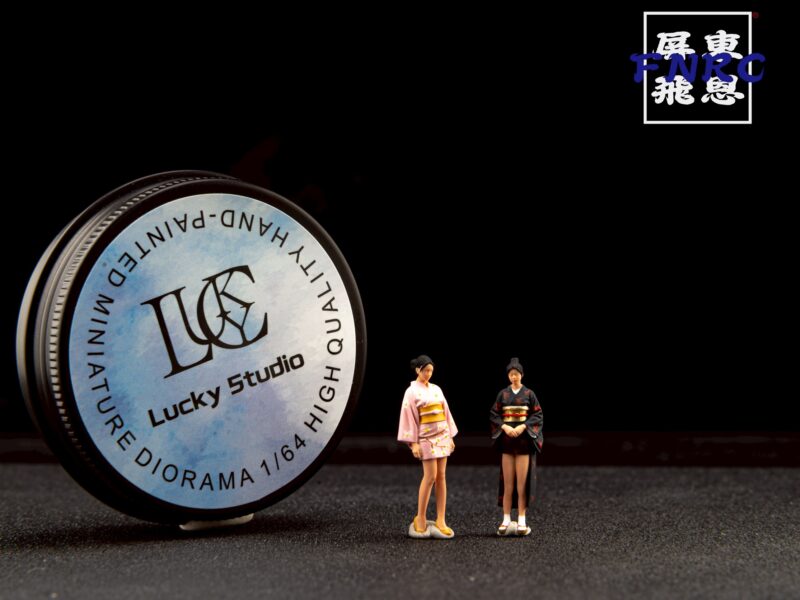 Lucky Studio 1/64 和服女孩 二人組 人偶 Lucky Studio 1/64 和服女孩 二人組 人偶