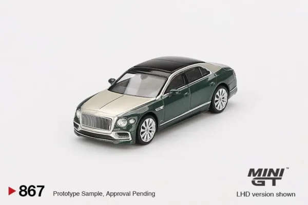 #867R Bentley Flying Spur 香檳銀/綠