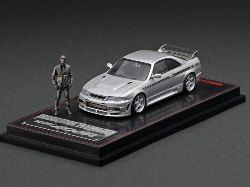 《超絕版品 》 IG絕版合金 Nismo R33 GT-R 400R 銀色 附日本車手松田次生金屬人偶