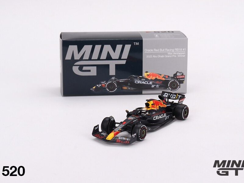 MINI GT F1賽車 紅牛 RB18 #1 Max 阿布達比 大獎賽 冠軍 No.520