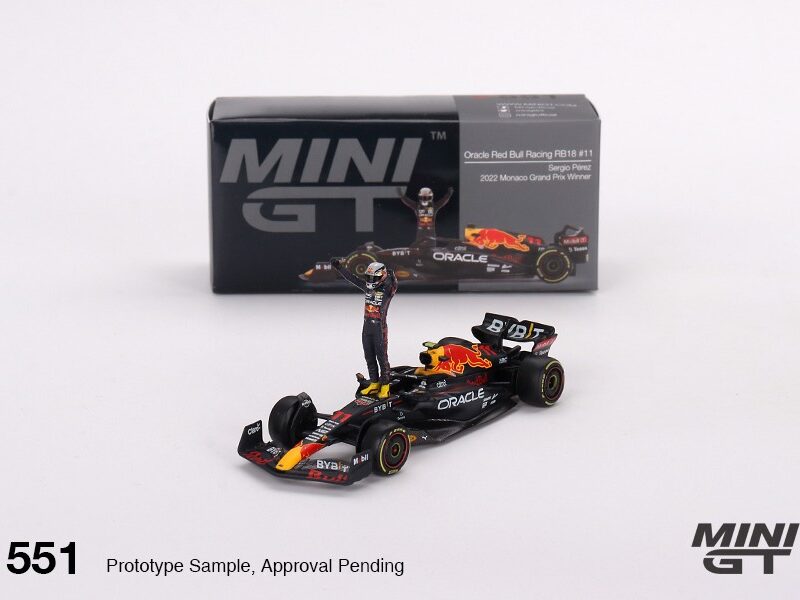 《車友代標》 MINI GT No.551 Oracle Red Bull Racing RB18 #11 Sergio Pérez 2022 Monaco Prix Winner