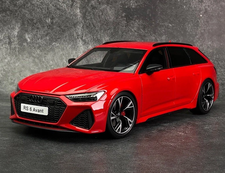1/18 KILOWORKS 奧迪 RS6 紅色 全可開 1/18 KILOWORKS 奧迪 RS6 紅色 全可開
