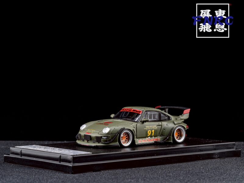 SW 1/64 保時捷 RWB993 啞光綠91號 低尾翼 SW 1/64 保時捷 RWB993 啞光綠91號 低尾翼