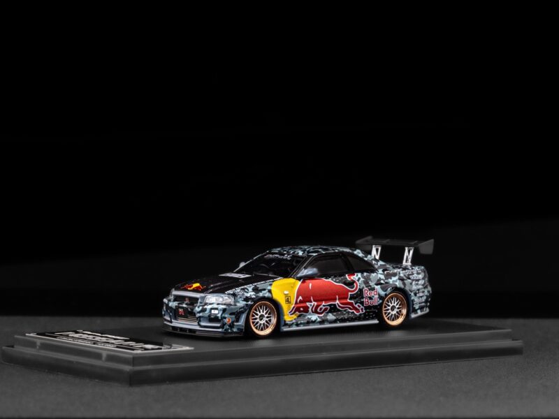 《絕版品》 FS 1/64 Nissan GTR R34 紅牛塗裝
