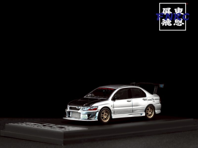 《絕版品》 FS 1/64 三菱 EVO7 銀色 碳纖維引擎蓋
