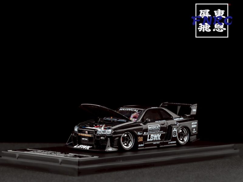 《絕版品》 SW 1/64 Nissan LBWK ER34 全碳纖限定版 引擎蓋可開 《絕版品》 SW 1/64 Nissan LBWK ER34 全碳纖限定版 引擎蓋可開