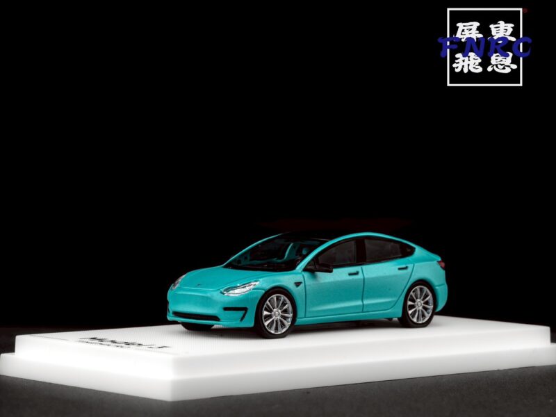 《絕版品》 TIMEMICRO 1/64 特斯拉 Model 3 蒂芬妮綠