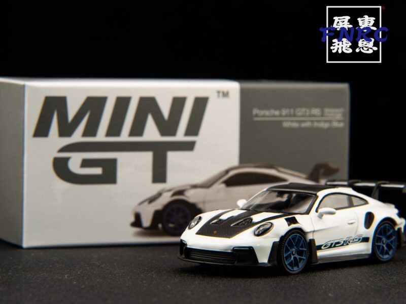 《滿一千五原價加購》MINI GT No.853 保時捷 GT3 RS 藍白 《滿一千五原價加購》MINI GT No.853 保時捷 GT3 RS 藍白
