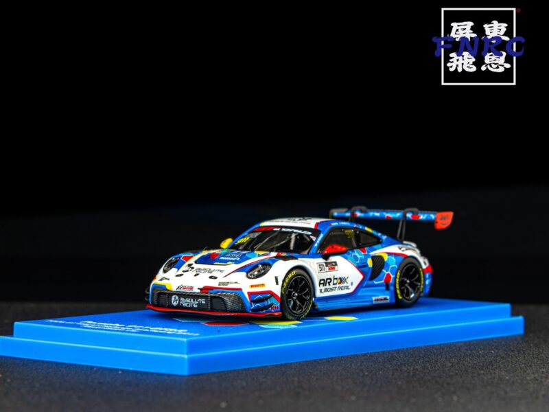 AR Box 1/64 保時捷 992 GT3 R 雪邦藍白911號塗裝 AR Box 1/64 保時捷 992 GT3 R 雪邦藍白911號塗裝