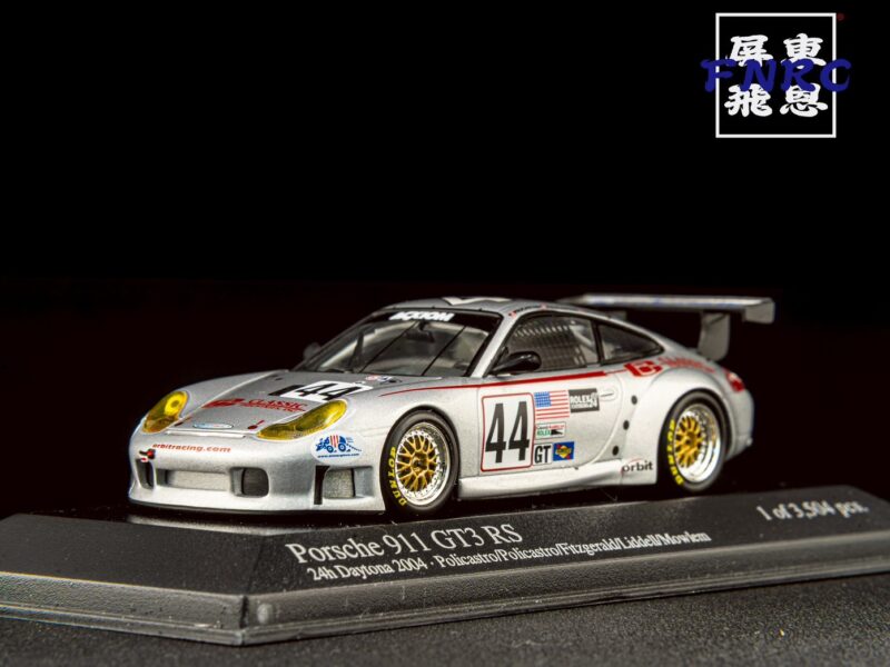 《車友代標》 MINICHAMPS 1/43 保時捷 911 GT3 RS 24h Daytona 2004 銀