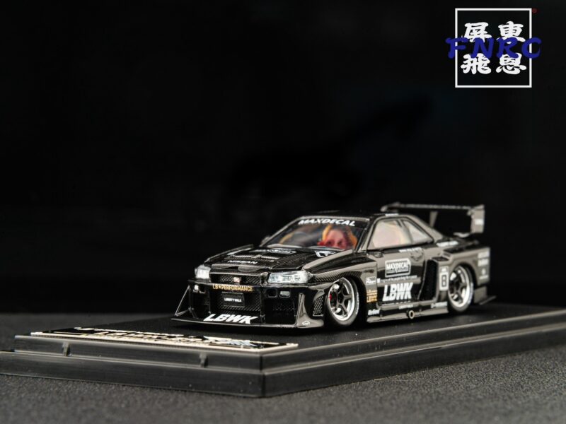 《車友代標》 SW 1/64 Nissan LBWK ER34 碳纖黑