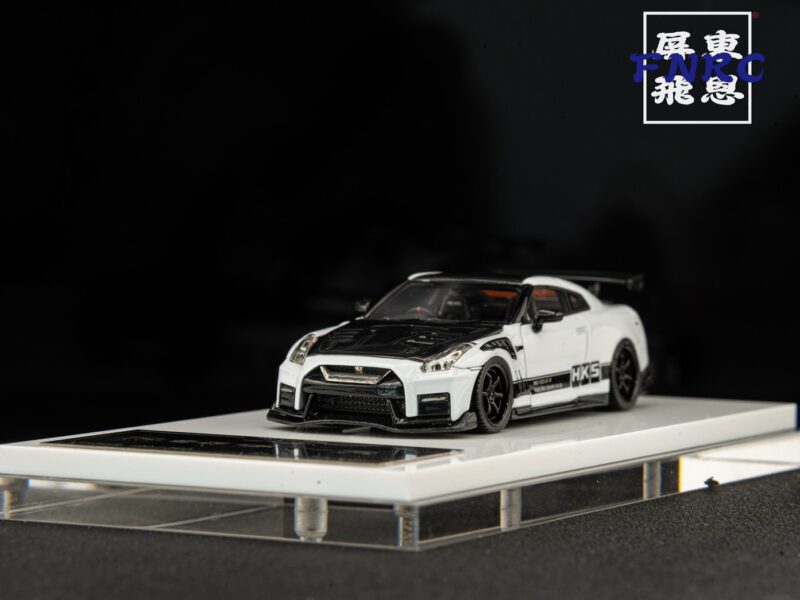 DG 1/64 精品級 會展限定 Nissan HKS GTR R35 ice grey metallic 樹脂模型