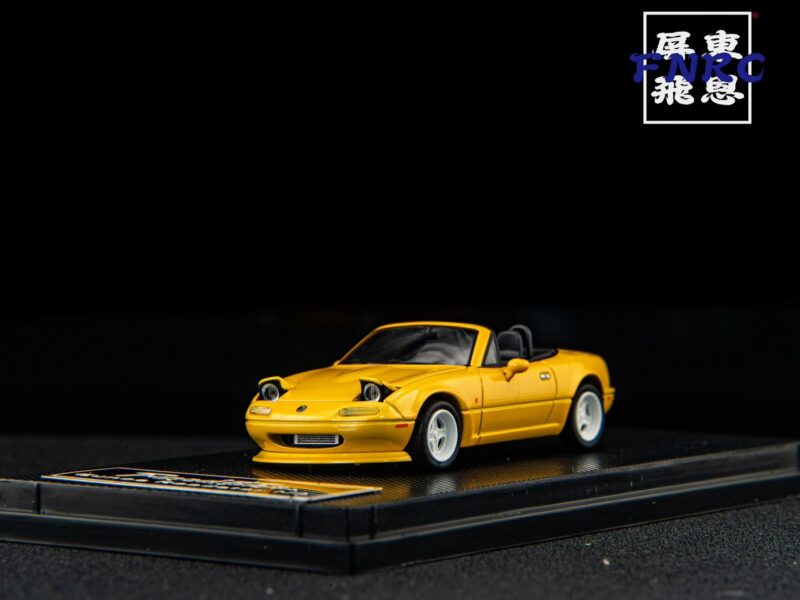 《車友代標！》 MT 1/64 Mazda MX5 黃色 可跳燈機構