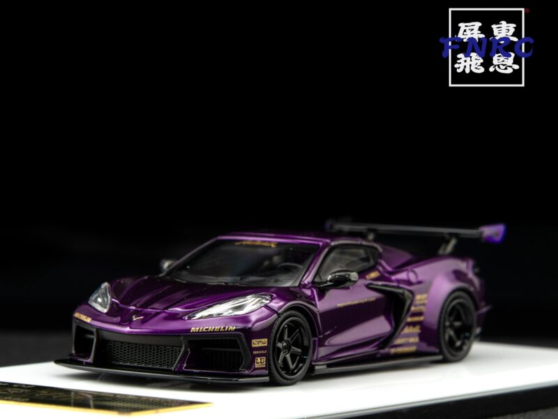 Fine Model 1/64 獨家全新模具！LBWK Corvette C8 金屬紫