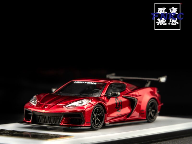 Fine Model 1/64 獨家全新模具！LBWK Corvette C8 金屬紅