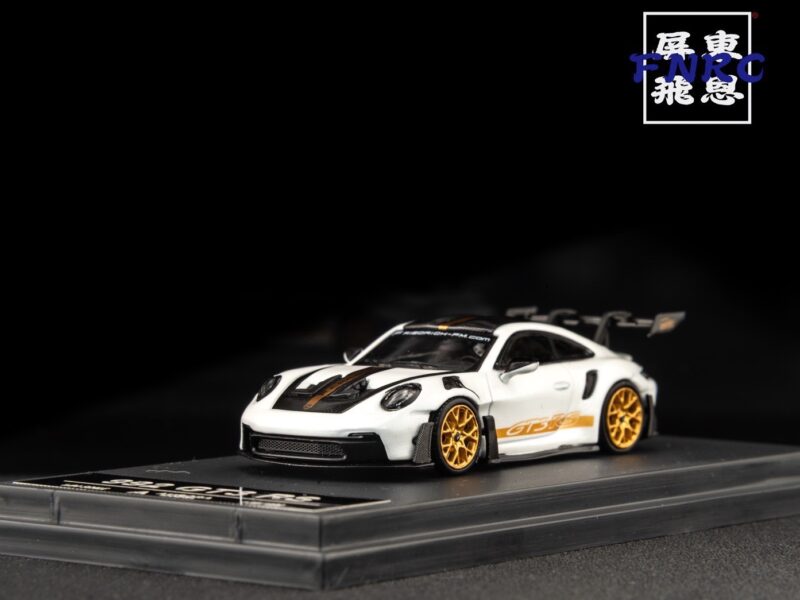 《車友代標！》AM 1/64 保時捷 992 GT3 RS 白金 人偶版