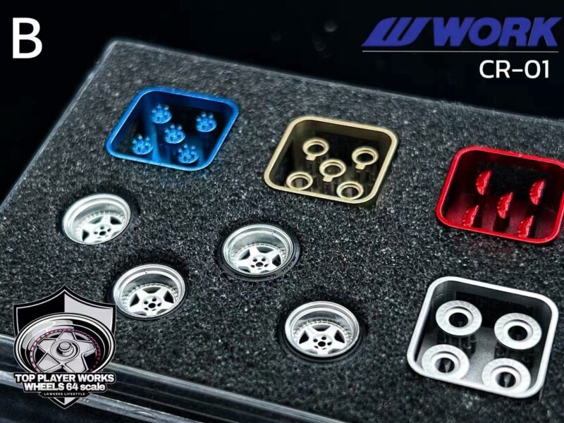 《車友代標！》 TOP 1/64 白色9.5mm 分體組裝式靜態輪轂