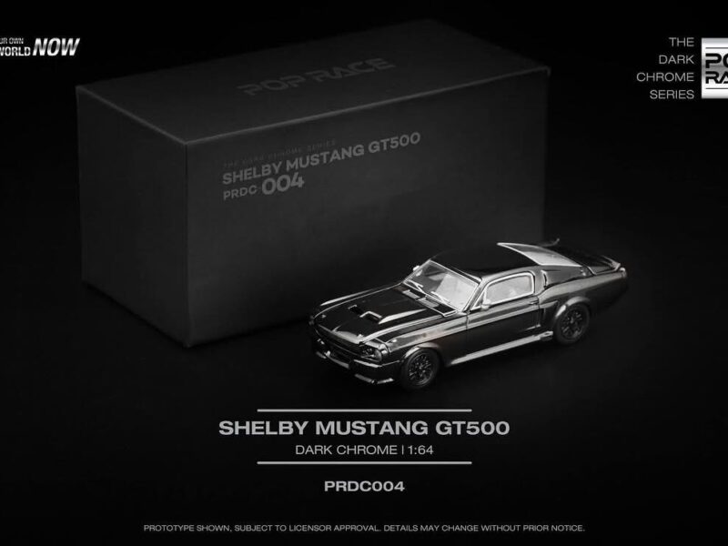 《車友代標!》 POPRACE 1/64 SHELBY Mustang GT500 電鍍黑 前後可開 《車友代標!》 POPRACE 1/64 SHELBY Mustang GT500 電鍍黑 前後可開