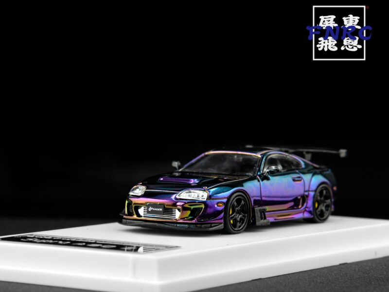 《車友代標》 LMLF 1/64 Toyota A80 Supra 電鍍紫帶綠