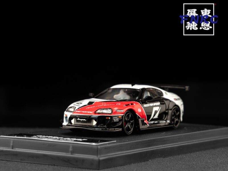 《車友代標》 GDO Model 1/64 Toyota Supra A80 紅黑白彩繪