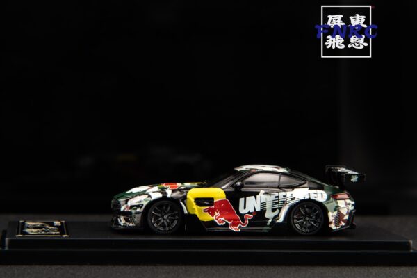 OEM 1/64 賓士 AMG GT 綠色迷彩紅牛塗裝