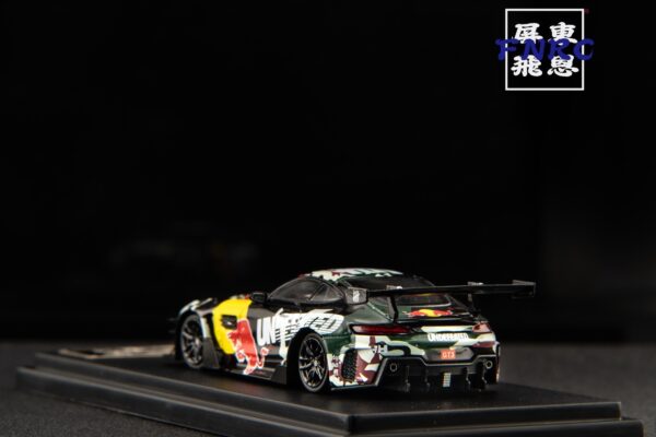 OEM 1/64 賓士 AMG GT 綠色迷彩紅牛塗裝