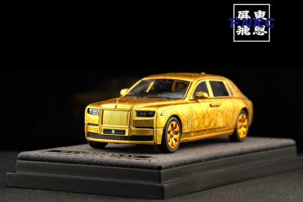 Banana Model 1/64 展會限定 勞斯萊斯 幻影長軸版 土豪金爆裂紋