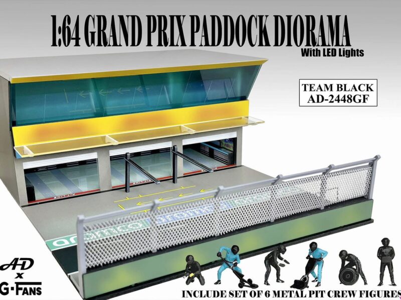 AD人偶 x G-FANS 聯名 1/64 Grand Prix Paddock Diorama  GP大賽賓士維修站場景+ 賓士維修人員組