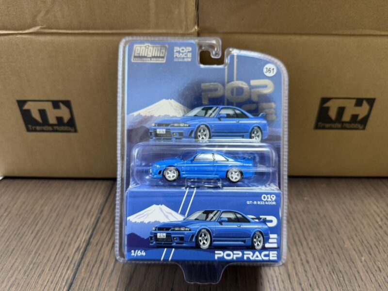 《車友代標》POPRACE 1/64 Nissan GTR R33 400R 冠軍藍