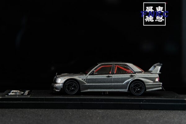 《車友代標》RM 1/64 賓士 190E 黑灰色 引擎蓋可開