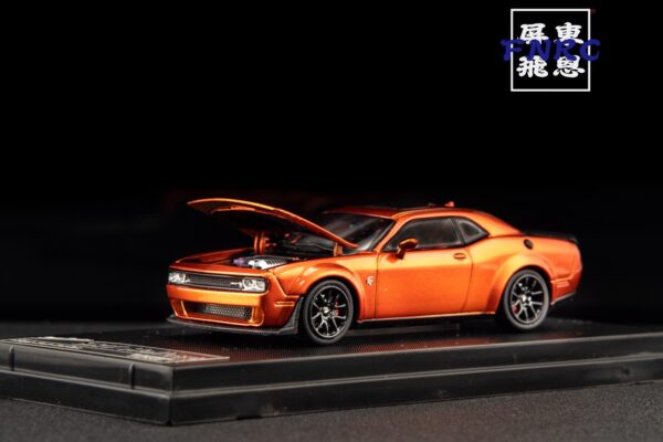 《車友代標》 SH 1/64 道奇 地獄貓 落日橙 引擎蓋可開