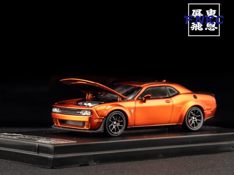 《車友代標》 SH 1/64 道奇 地獄貓 落日橙 引擎蓋可開