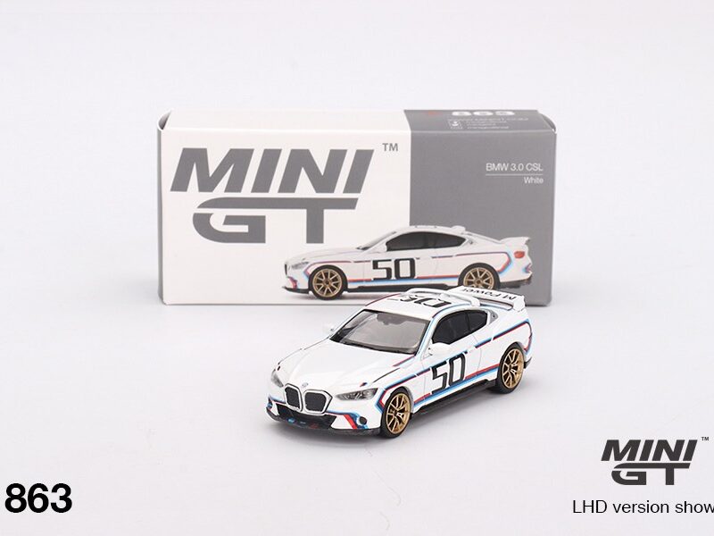 《車友代標》 MINI GT No.863 BMW 3.0 CSL White