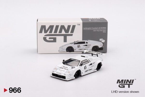 《車友代標》 MINI GT No.966 Lamborghini LBWK Countach 白 2024 30