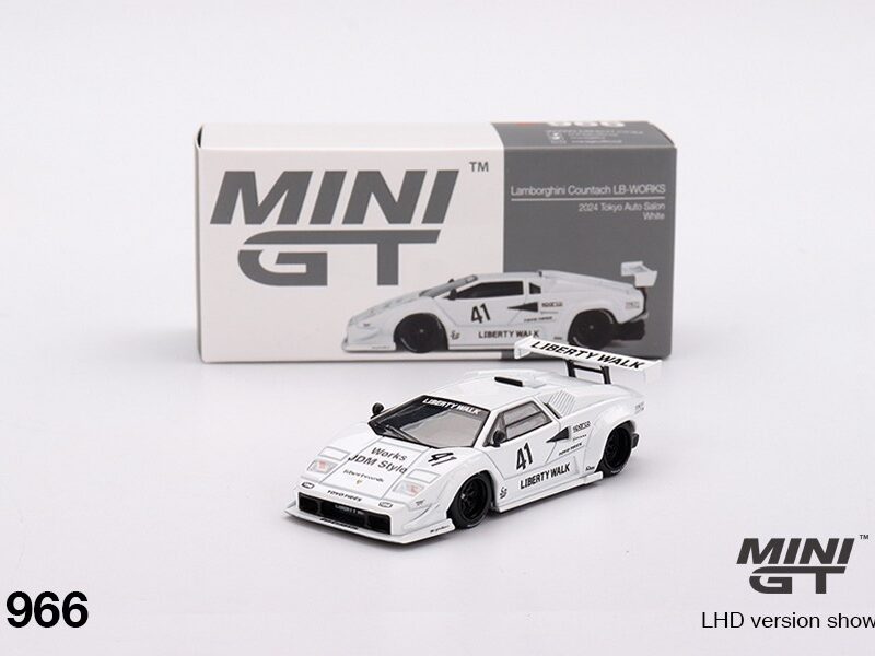 《車友代標》 MINI GT No.966 Lamborghini LBWK Countach 白 2024 30 《車友代標》 MINI GT No.966 Lamborghini LBWK Countach 白 2024 30