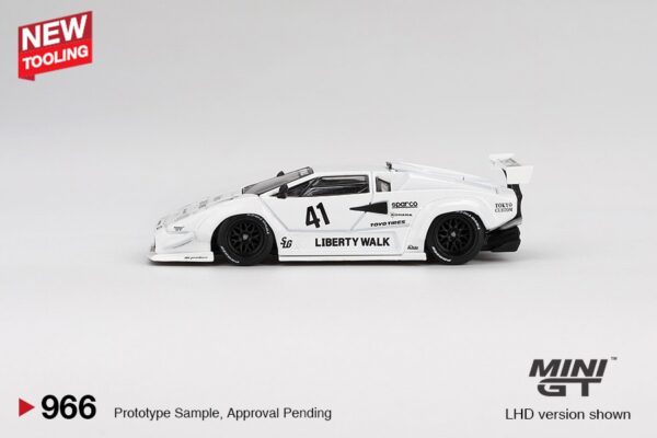《車友代標》 MINI GT No.966 Lamborghini LBWK Countach 白 2024 30