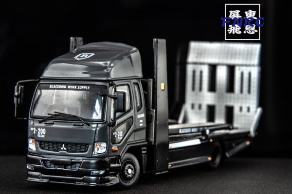 GCD 1/64 三菱 Fuso Fighter 黑鳥 戰鬥機雙層運輸拖車