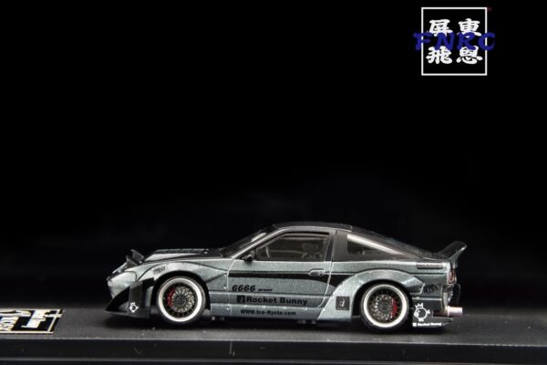 《車友代標》 MT 1/64 Nissan 180SX Rocket Bunny 灰 可跳燈機構