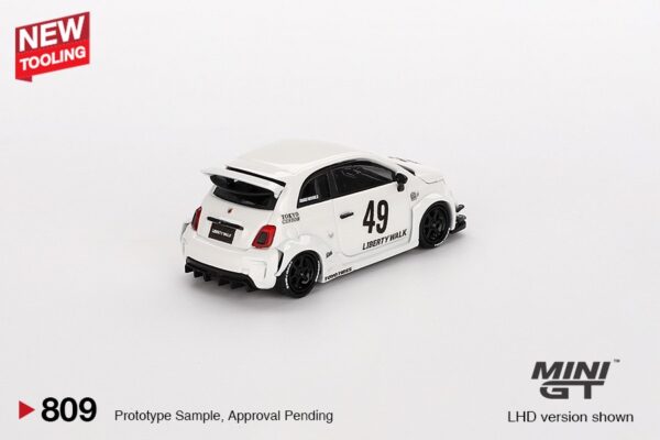 《車友代標》 MINI GT No.809  Abas Works ABARTH 595 Gara White