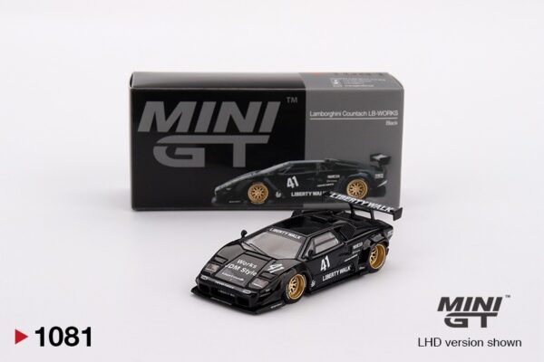 《車友代標》 MINI GT No.1081 Lamborghini Countach LB-WORKS Black
