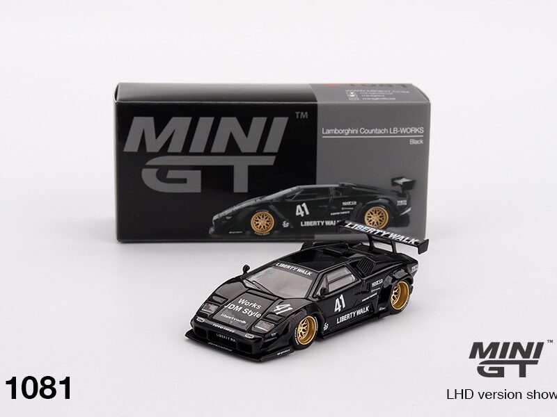 《車友代標》 MINI GT No.1081 Lamborghini Countach LB-WORKS Black