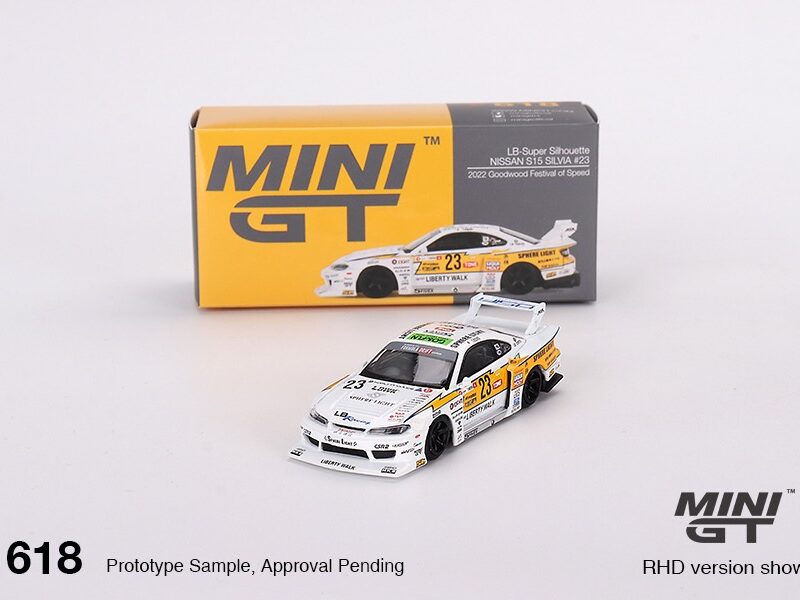 《車友代標》 MINI GT No.618 Nissan LB-Super Silhouette S15 SILVIA #23 2022 Goodwood Festival of Speed