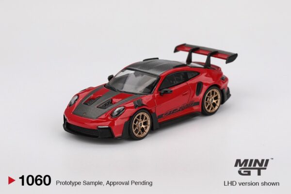《車友代標》 MINI GT No.1060 Porsche 911 (992) GT3 RS Weissach Package Guards Red