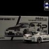 POPRACE 1/64 Toyota TopSecret A80 Supra GT300 銀色 引擎蓋可開
