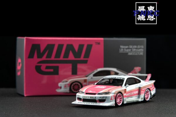 MINI GT No.1239 Nissan LBWK Silvia S15 少女粉