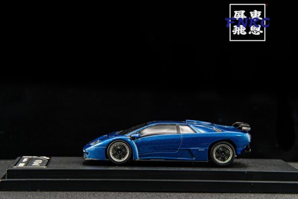 《車友代標》 SH 1/64 藍寶堅尼 Diablo GT  藍色 引擎蓋可開